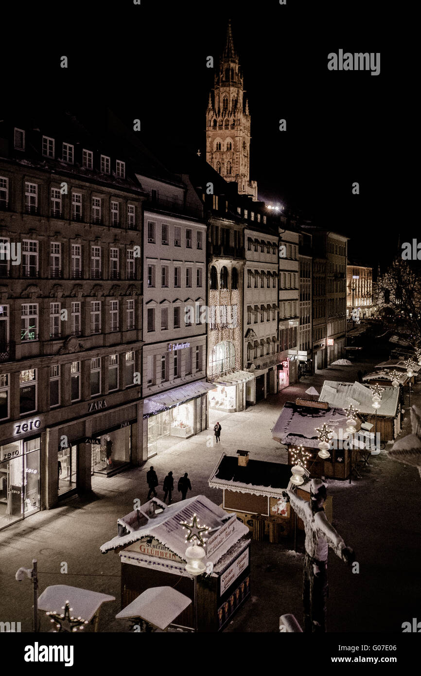 München bei Nacht Stockfoto
