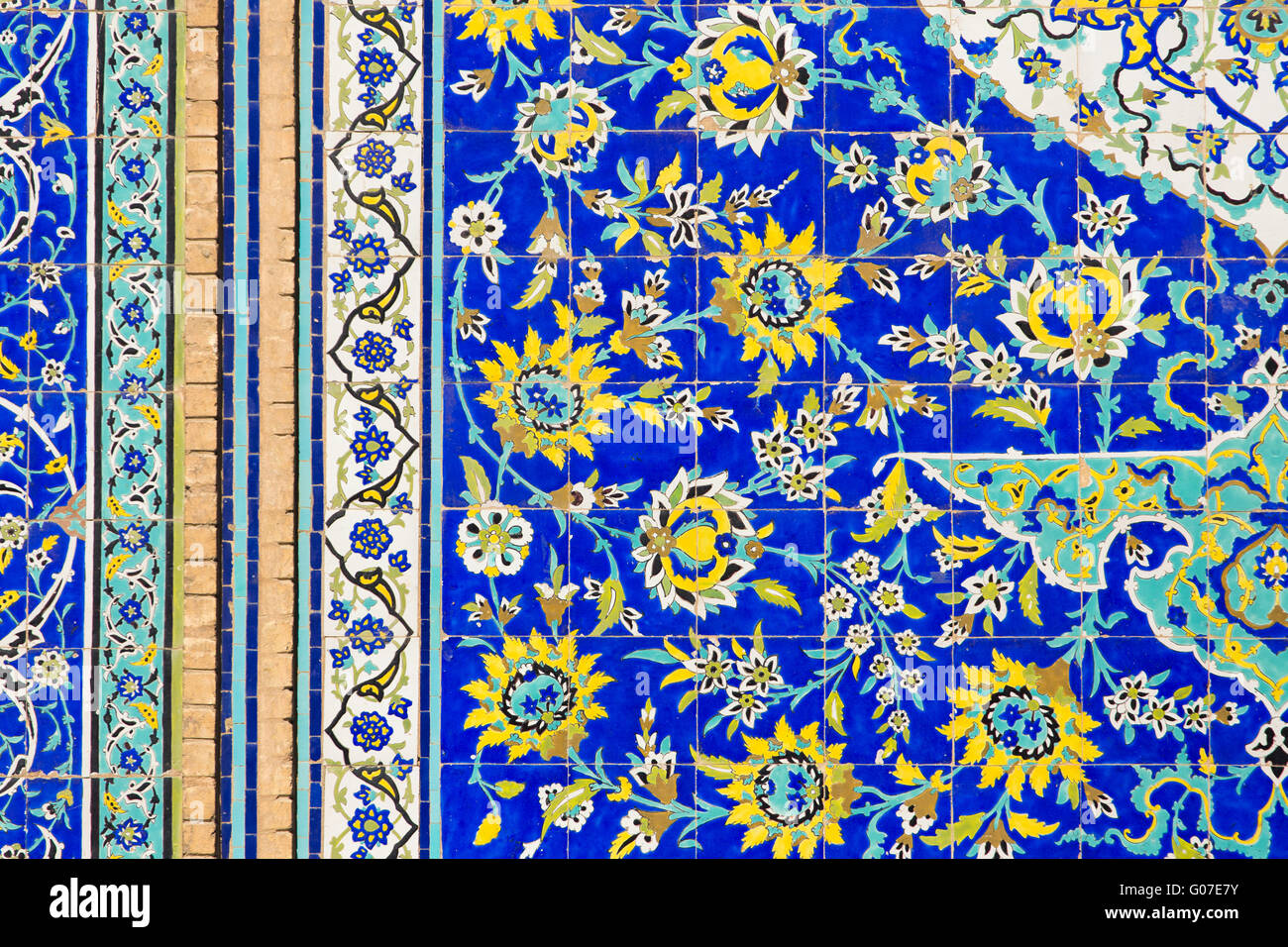 Gekachelter Hintergrund mit orientalischen florale Ornamente Stockfoto