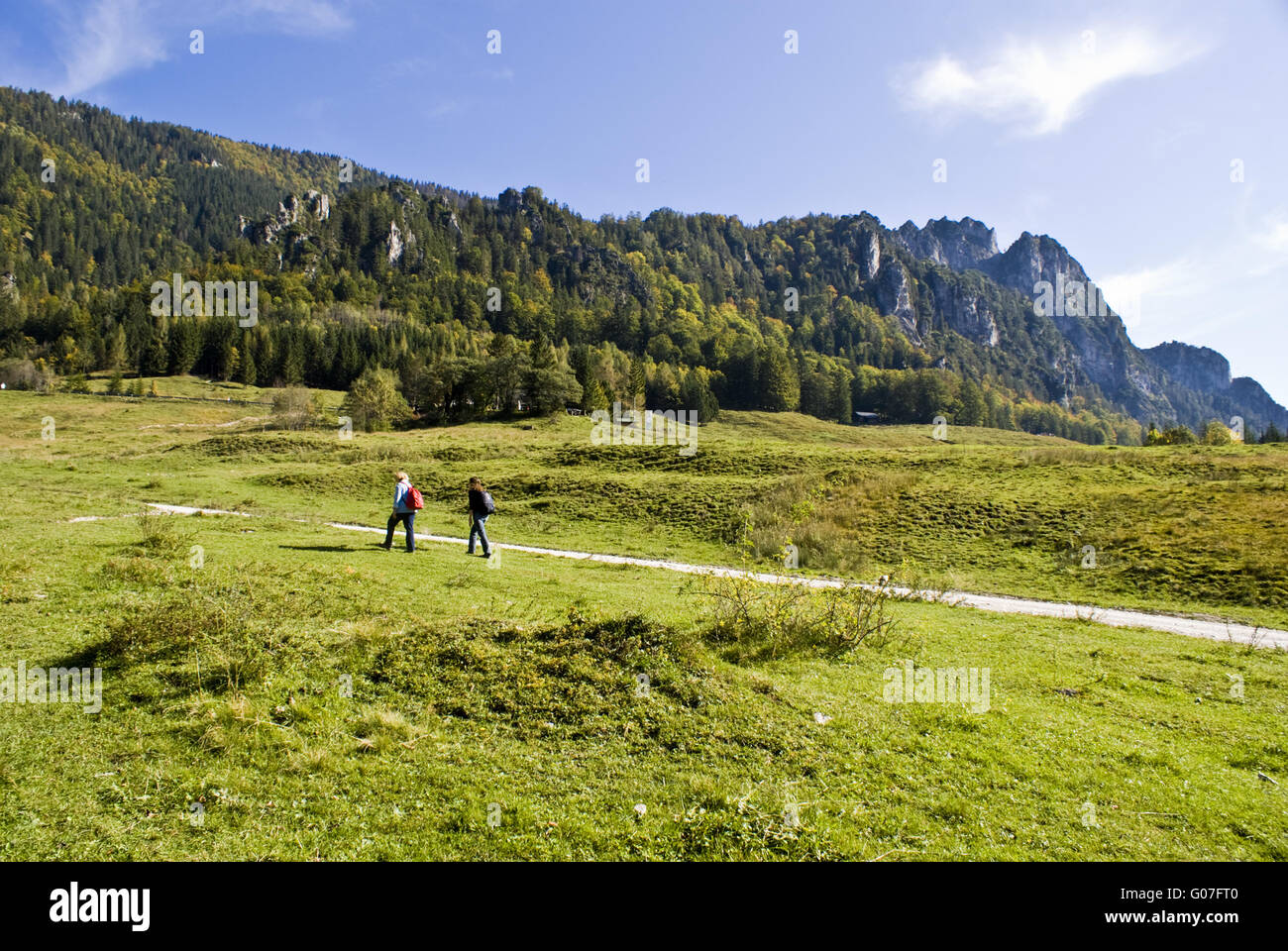 Leichte Wanderung in den Hengstpass, Uper Österreich Stockfoto