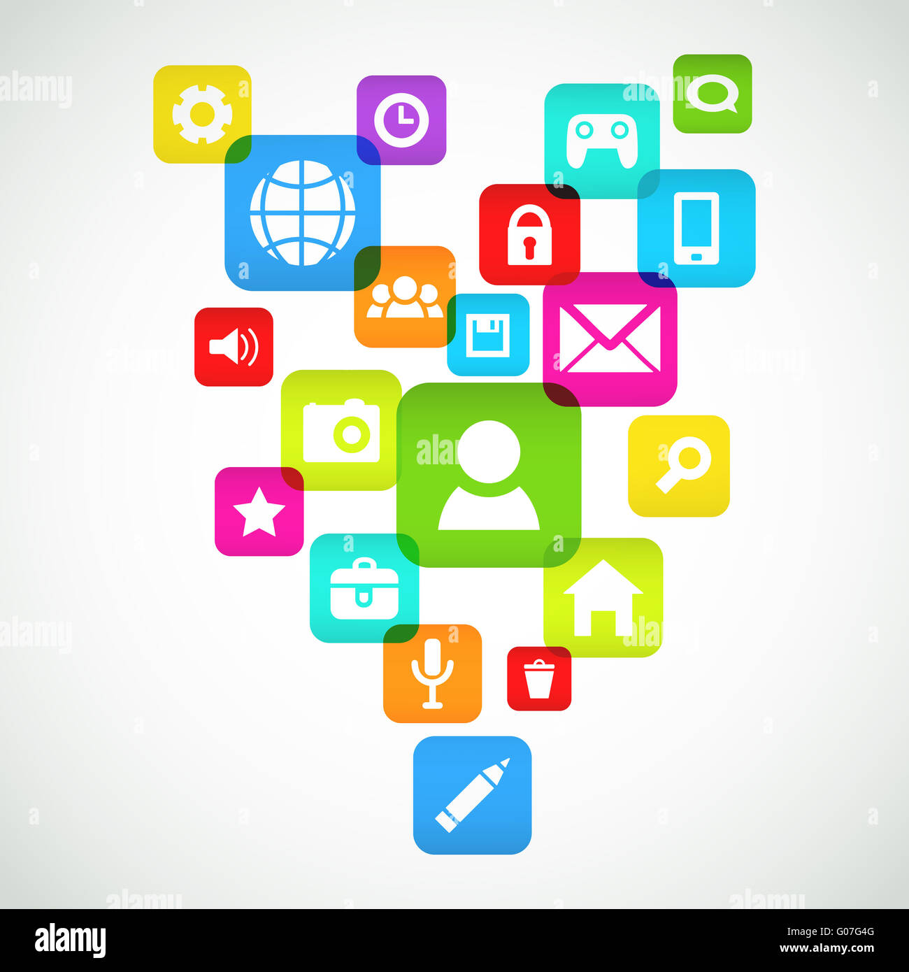 Social-Media-Hintergrund Stockfoto