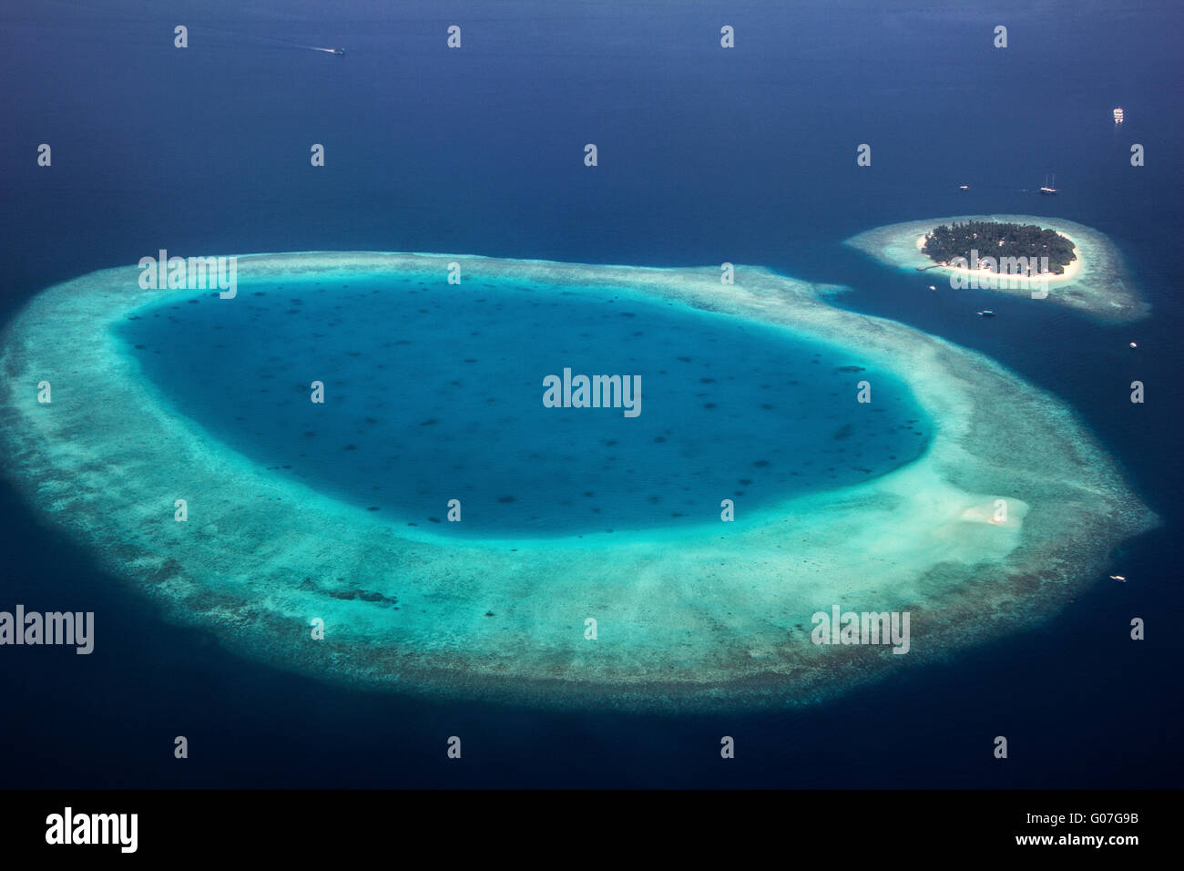 Malediven-Atoll Stockfoto