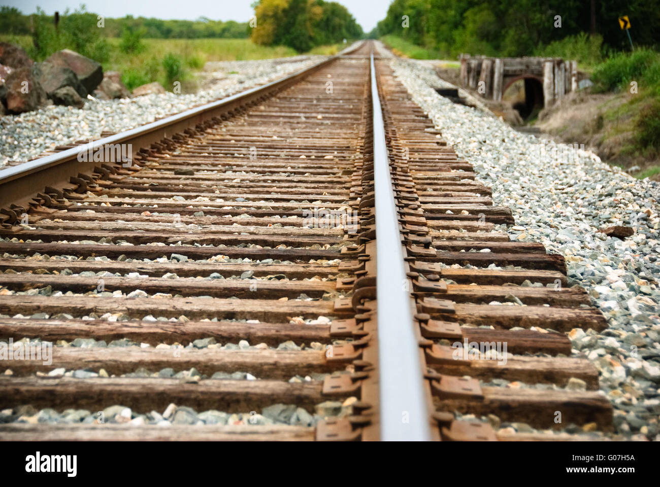 Bahn an einem sonnigen Tag Stockfoto