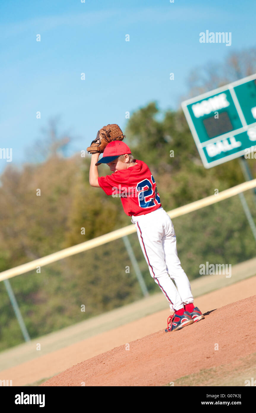 junge Baseballspieler Stockfoto