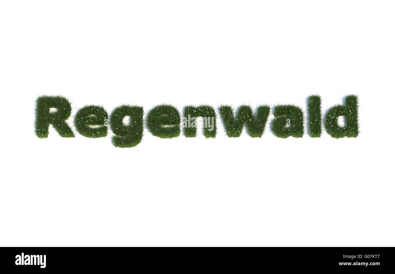 Regenwald: Serie Schriftarten aus realistischen Grass Sprache G (Regenwald) Stockfoto