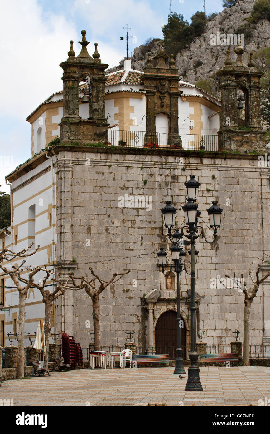 Kirche in Grazalema. Andalusien Stockfoto