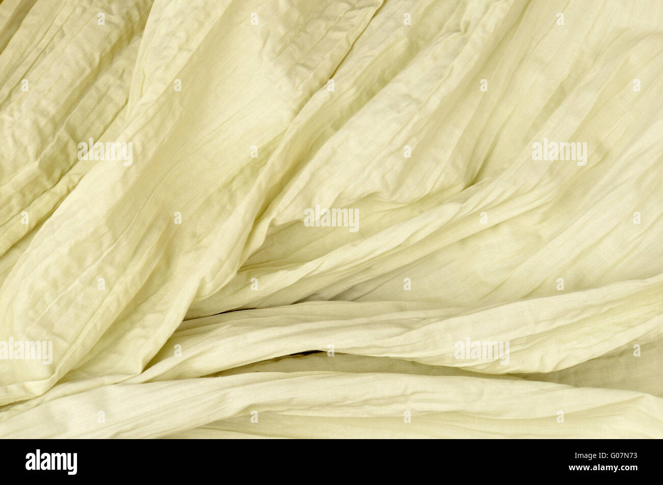 Citron Farbhintergrund Baumwolle Textur hautnah Stockfoto