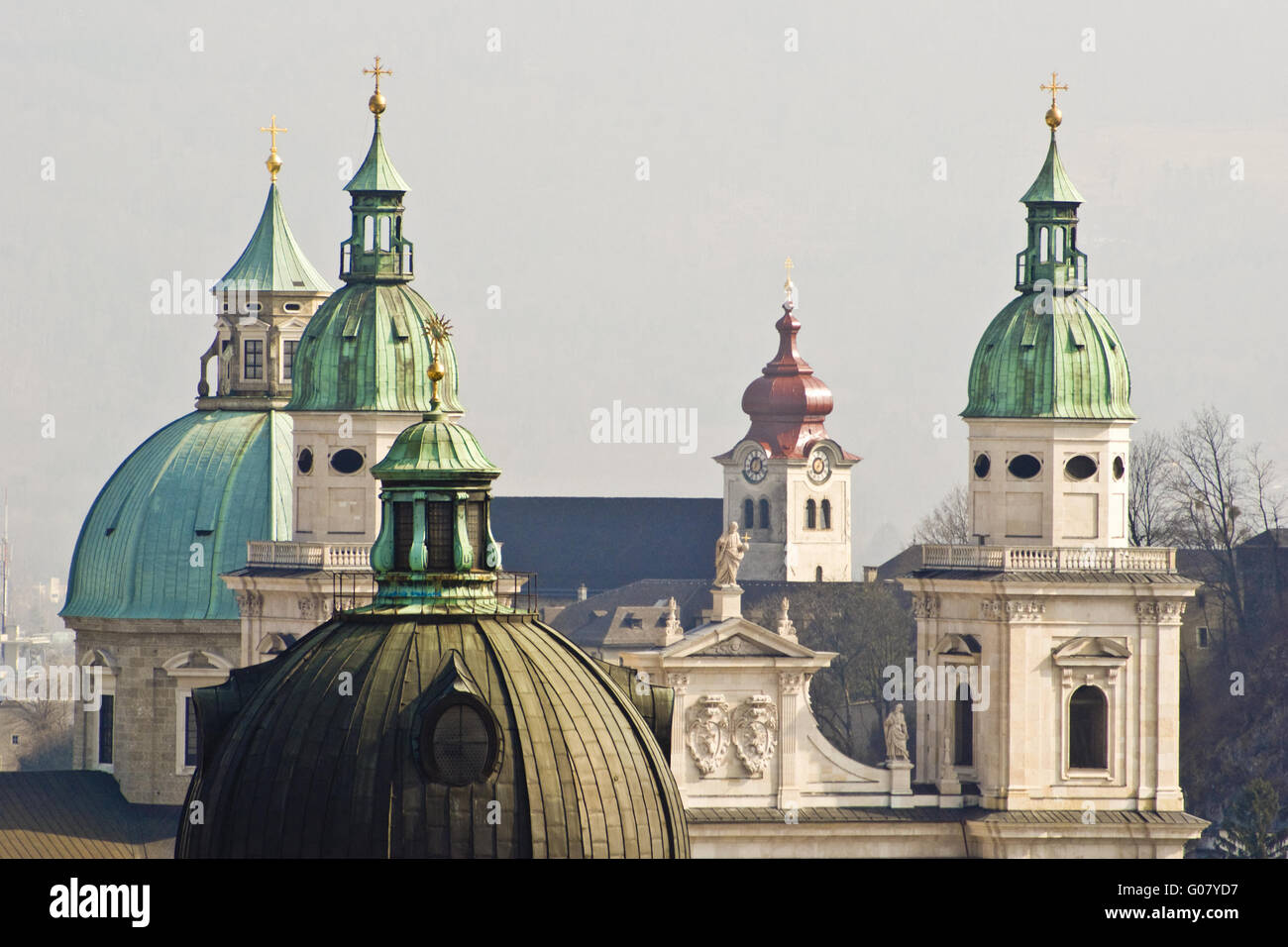 Über den Dächern von Salzburg Stockfoto