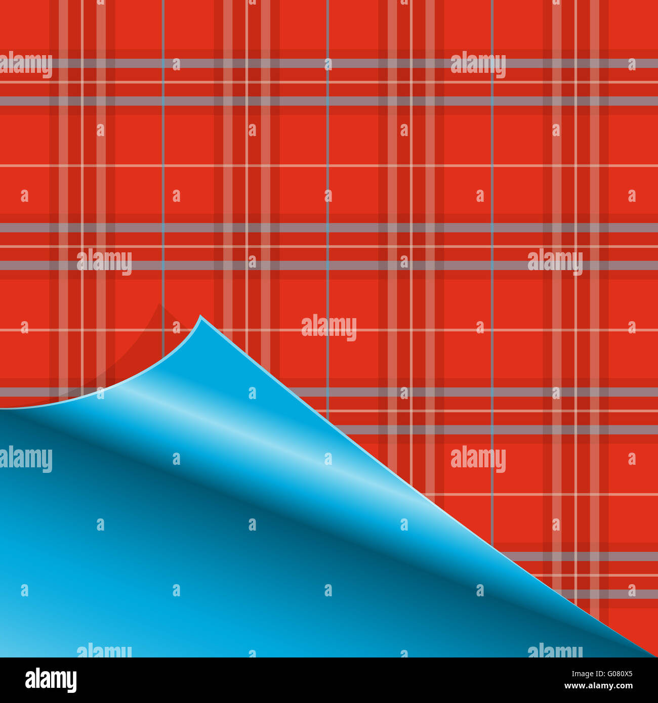 Papier mit Tartan-Muster Stockfoto