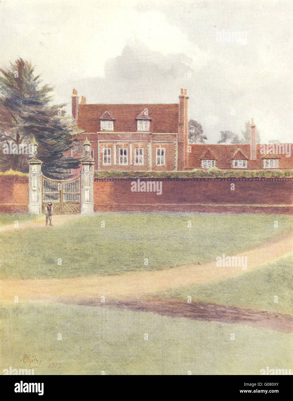 BYFLEET und WISLEY: Byfleet Park. Surrey, antiken Druck 1914 Stockfoto