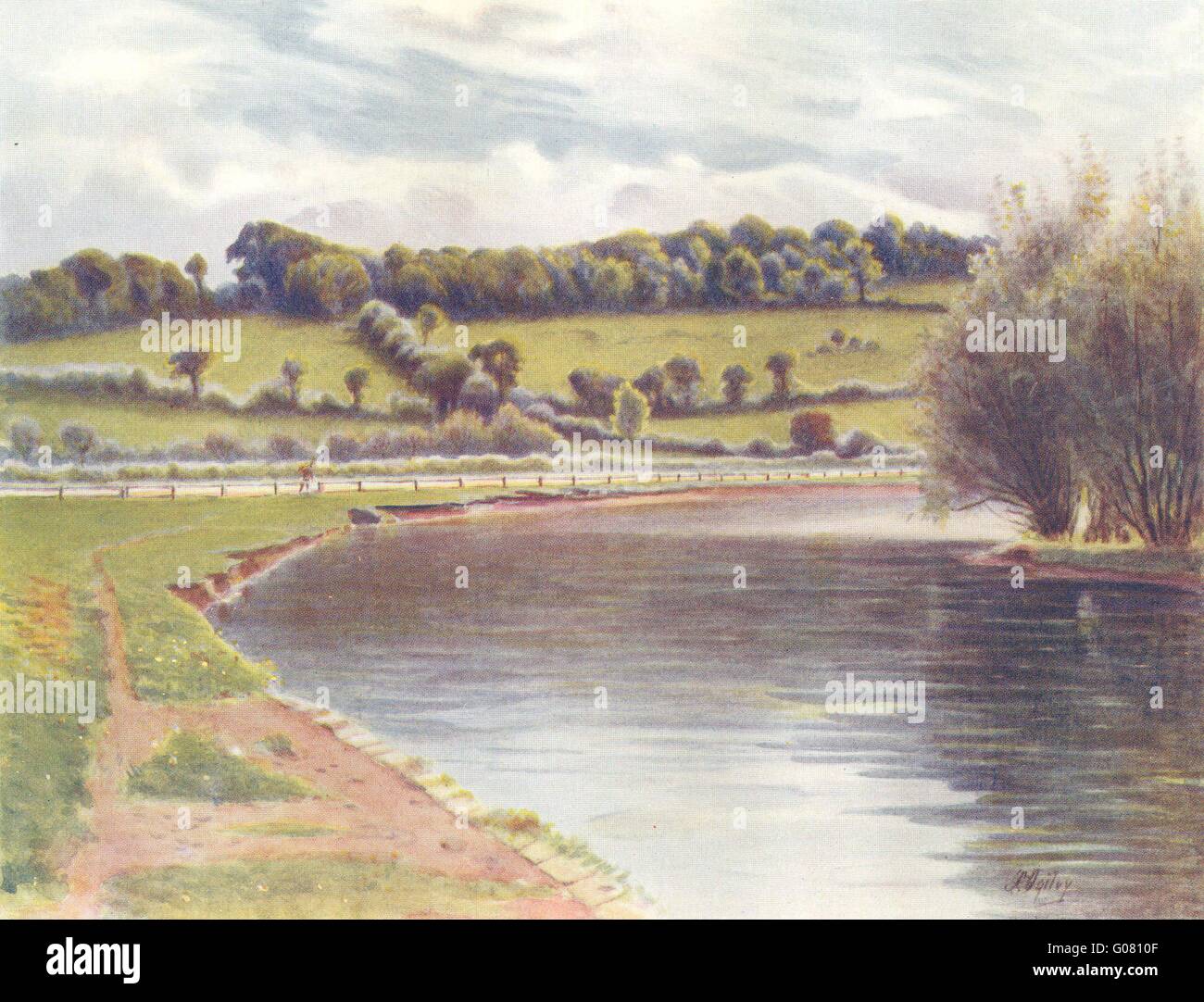 EGHAM: Runnymead. Surrey, antiken Druck 1914 Stockfoto