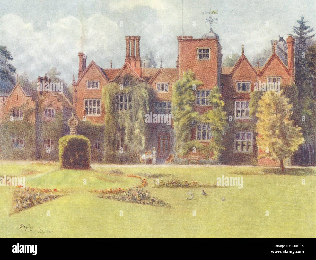 EGHAM: Great Fosters. Surrey, antiken Druck 1914 Stockfoto