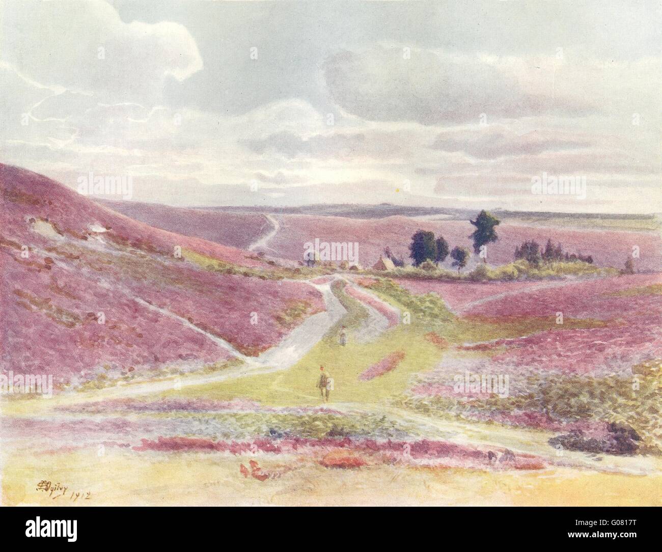 HAMLIN: Moorland. Surrey, antiken Druck 1914 Stockfoto