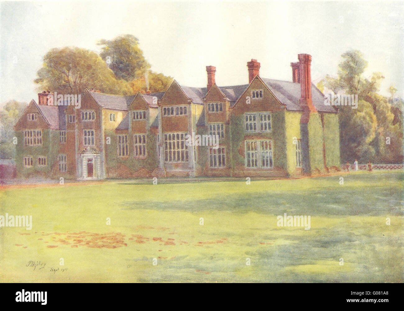 : LOSELY Losely Ort. Surrey, antiken Druck 1914 Stockfoto