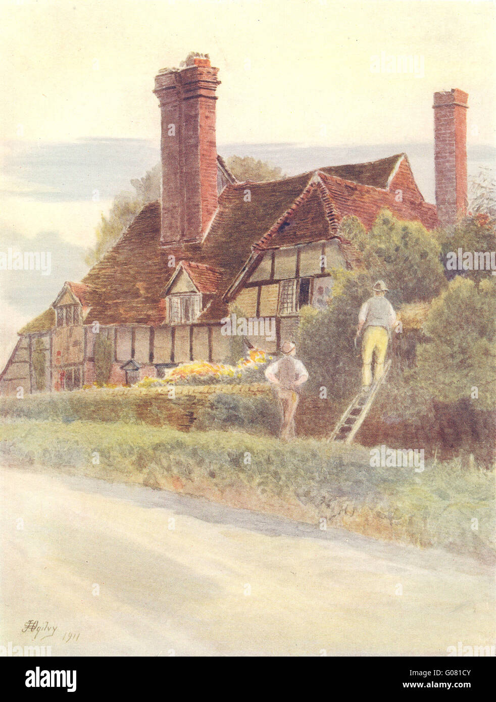 GODALMING: Eashing Farm. Surrey, antiken Druck 1914 Stockfoto