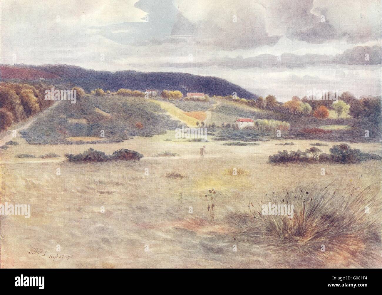 CRANLEIGH: Smithwood Common. Surrey, antiken Druck 1914 Stockfoto