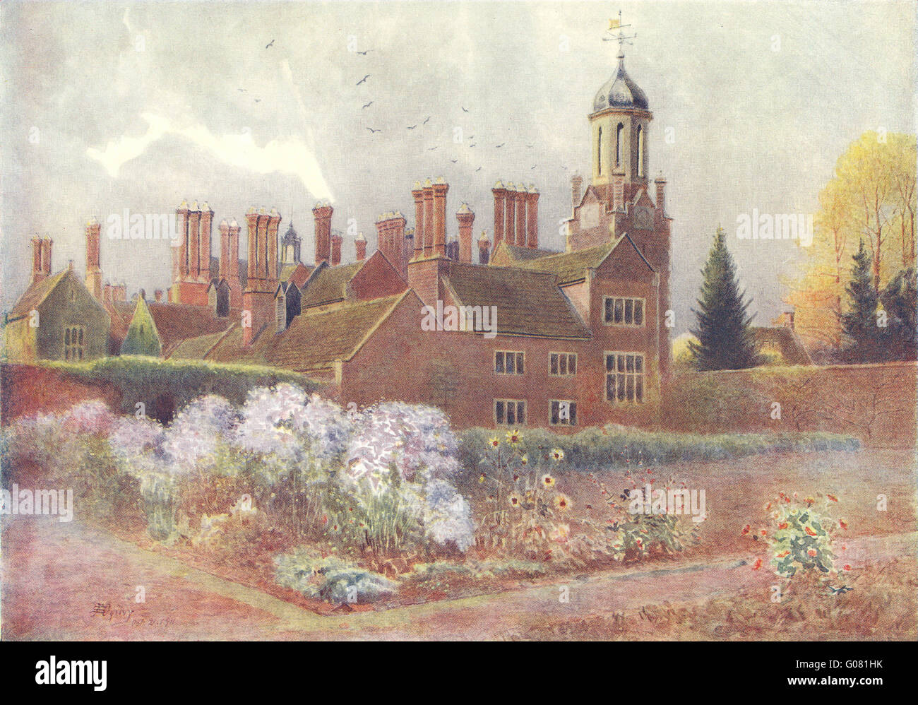 BAYNARDS: Blick auf den Garten. Surrey, antiken Druck 1914 Stockfoto