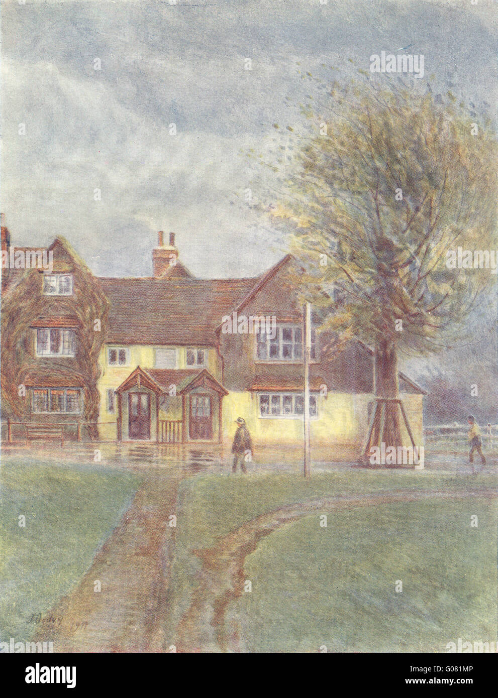ABINGER ein WOTTON: Abinger Luke Inn. Surrey, antiken Druck 1914 Stockfoto