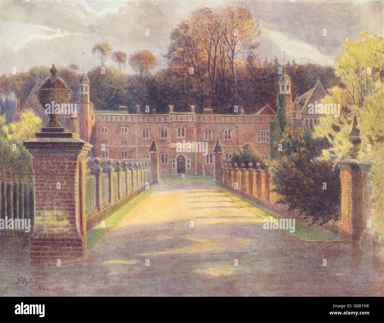 ABINGER ein WOTTON: Wotton House. Surrey, antiken Druck 1914 Stockfoto