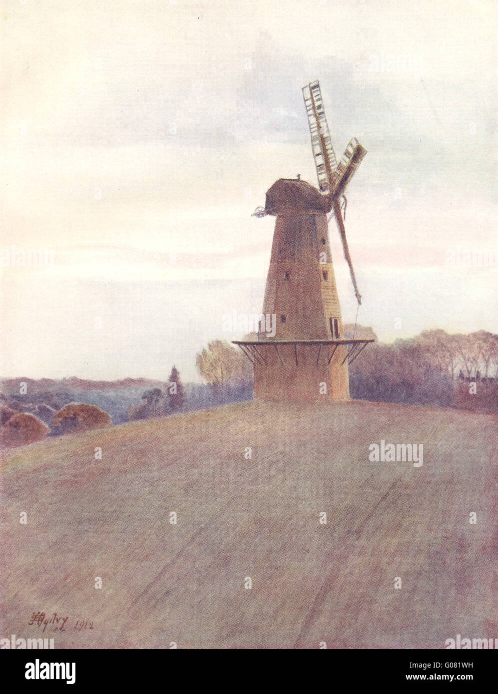 Wien: Aylmer die Mühle. Surrey, antiken Druck 1914 Stockfoto