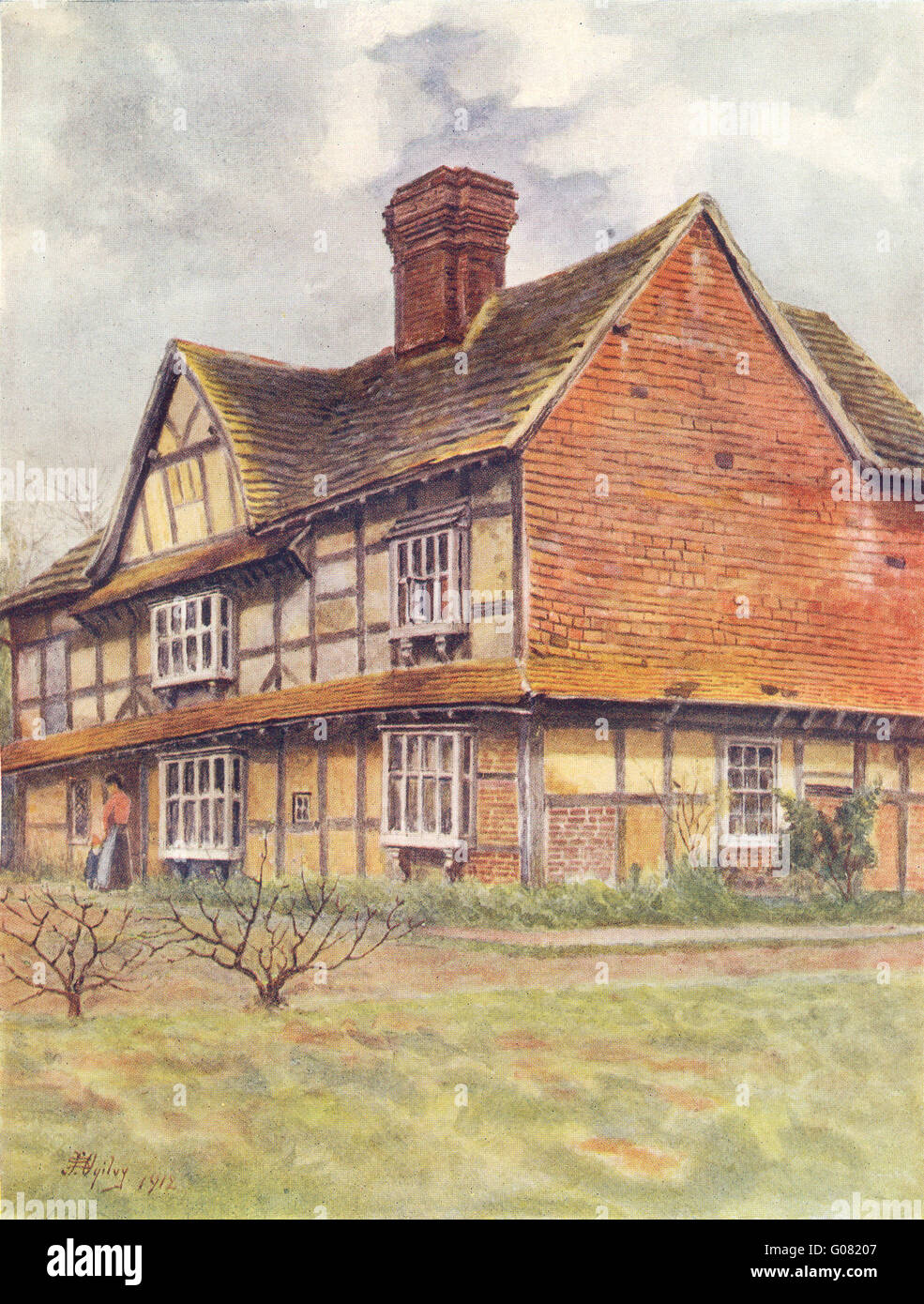 Wien: Volven Farm. Surrey, antiken Druck 1914 Stockfoto