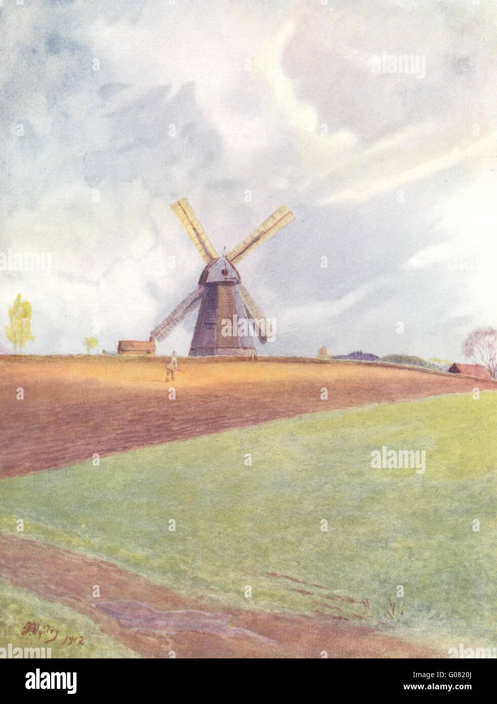 CAPEL: Shiremark Mühle. Surrey, antiken Druck 1914 Stockfoto