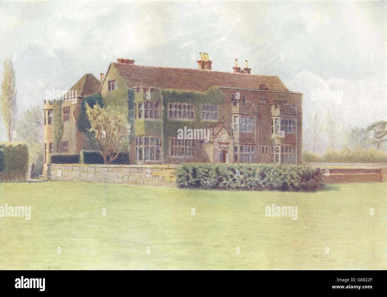 CHARLWOOD, HORLEY und BURSTOW: Smallfield Ort. Surrey, antiken Druck 1914 Stockfoto