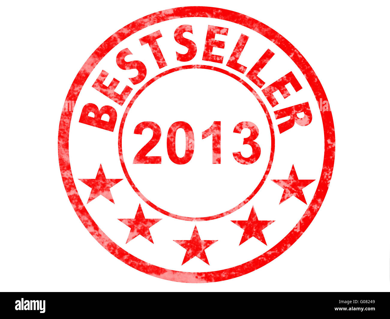 Grunge Gummi Stempel mit Bestseller 2013 markiert Stockfoto