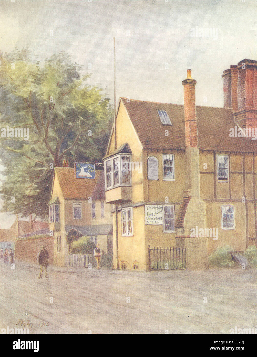 GOTTSTEIN: Das White Hart. Surrey, antiken Druck 1914 Stockfoto