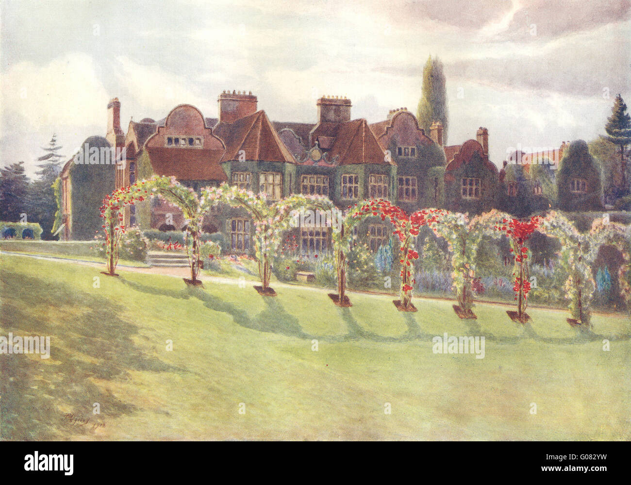 DORKING: Milton Court. Surrey, antiken Druck 1914 Stockfoto