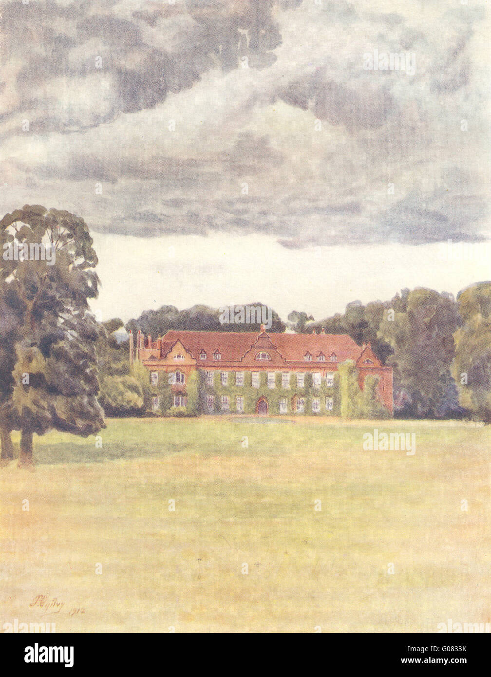 SURREY: West Horsley Ort, antiken Druck 1914 Stockfoto