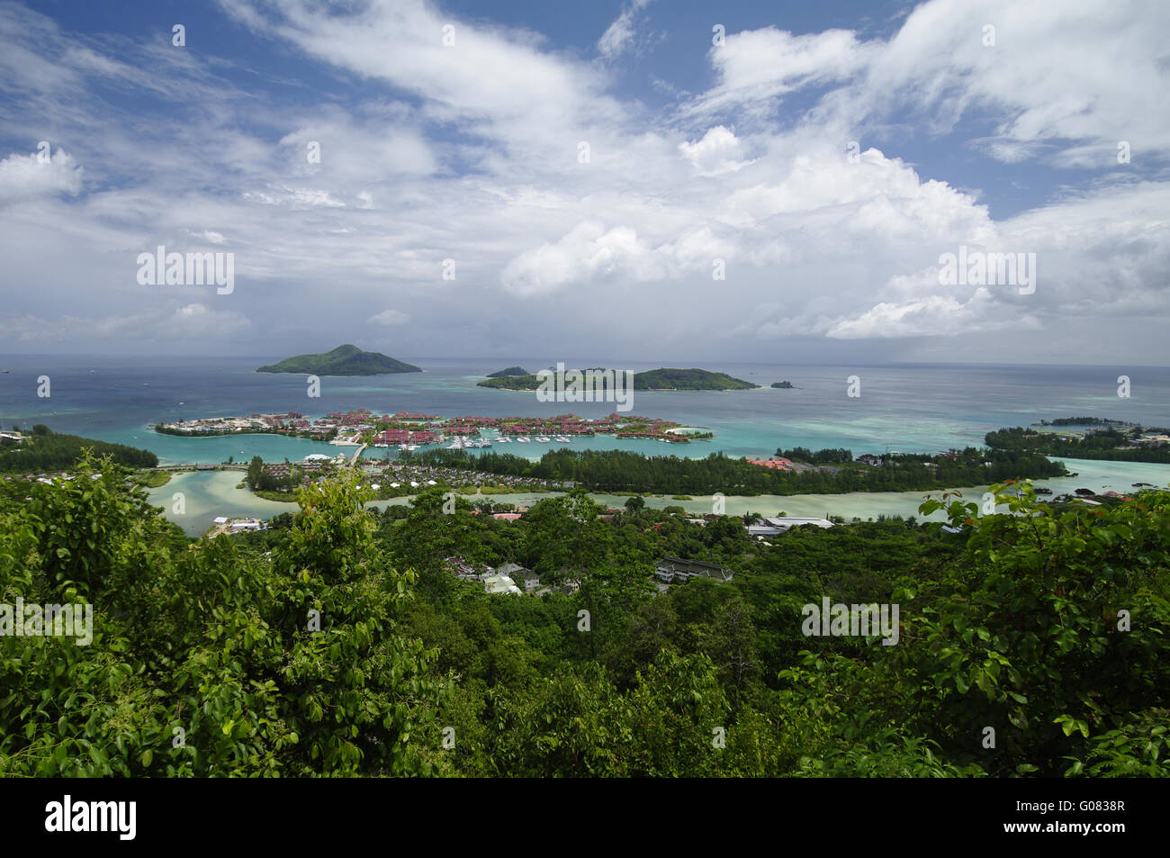 Eden Island in der Nähe von Victoria, Seychellen Stockfoto