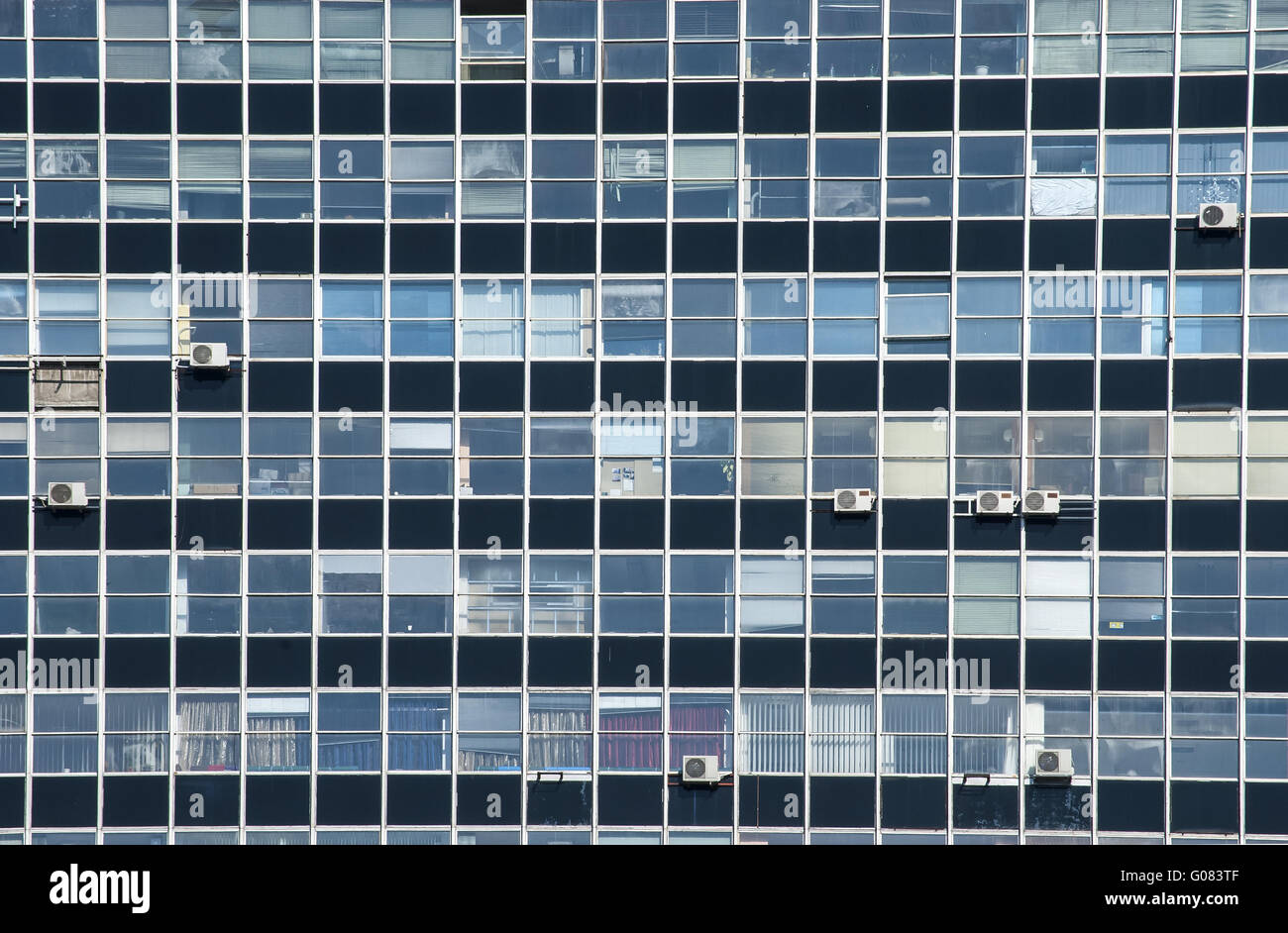 Veraltete Bürogebäude Wandsegment vom 20. c Stockfoto