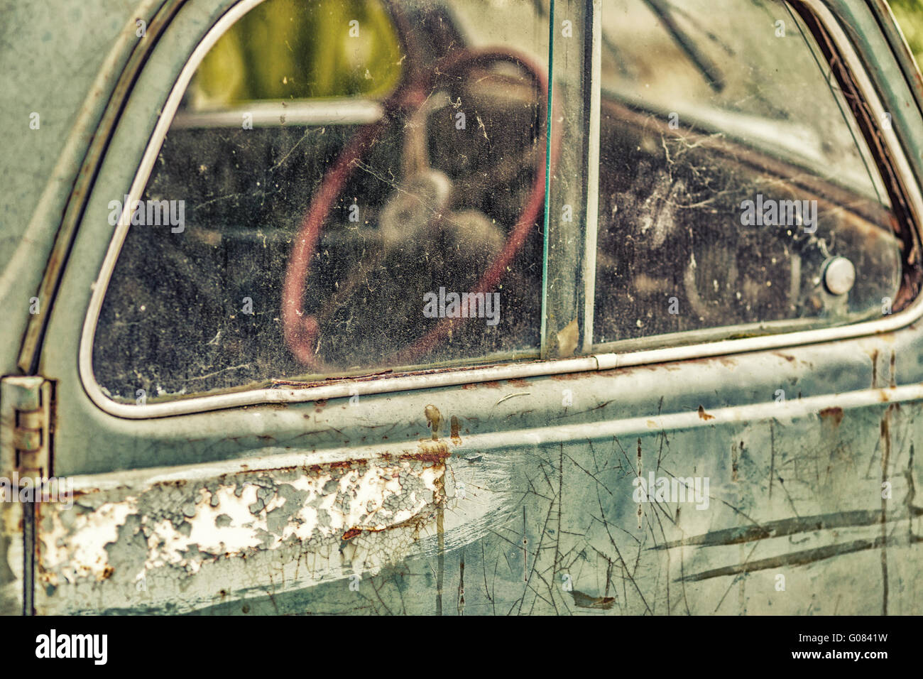 der Schrott italienische historische Autos Stockfoto