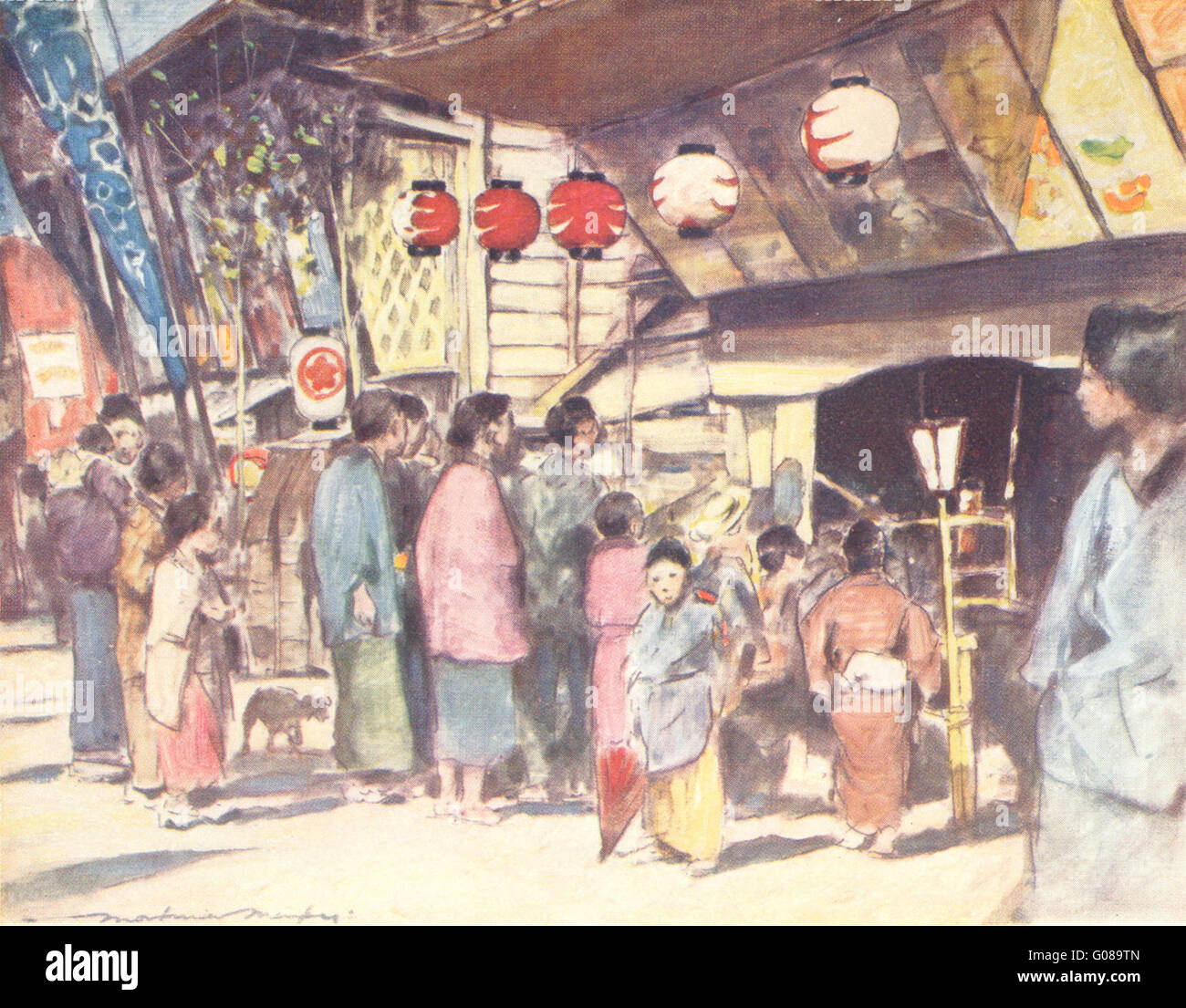 JAPAN: Bill des Spiels, antique print 1904 Stockfoto