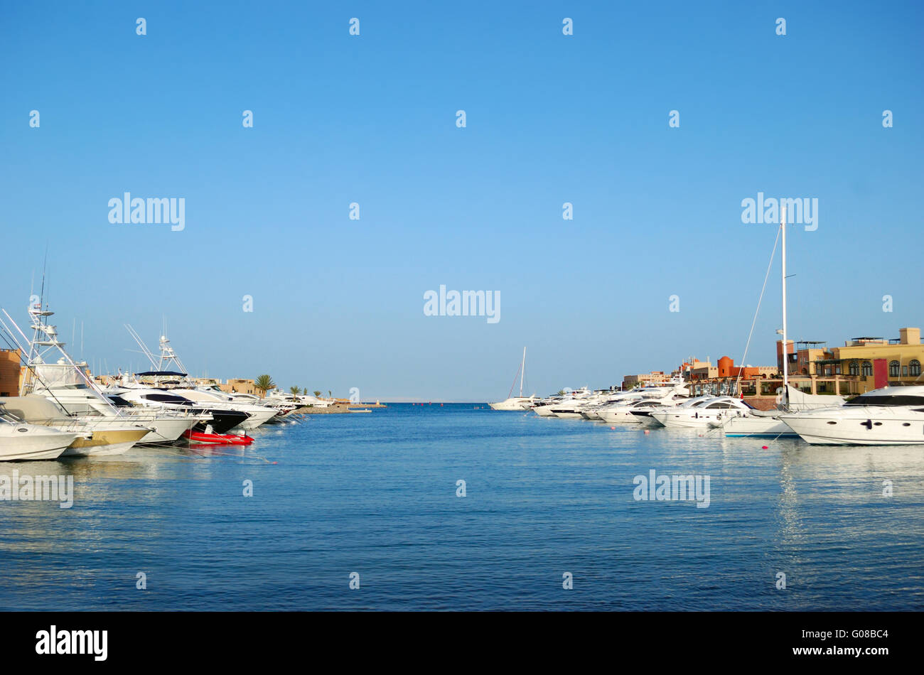 Yacht-Anlegeplatz in El Gouna, Ägypten Stockfoto