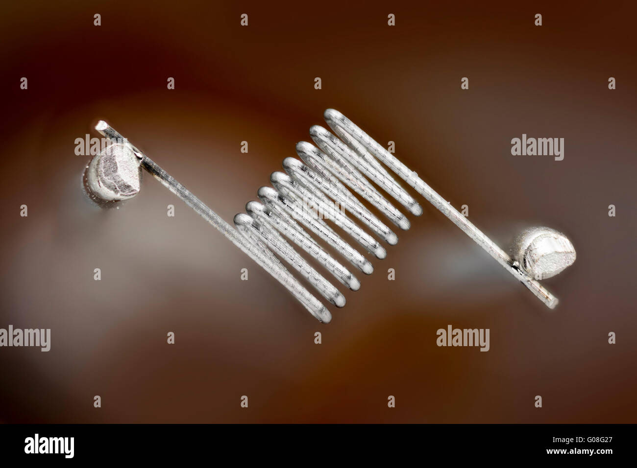 Wolframheizfaden Lampe einer Mikroskop-Lampe, Köhler Beleuchtung ermöglichen soll. Stockfoto