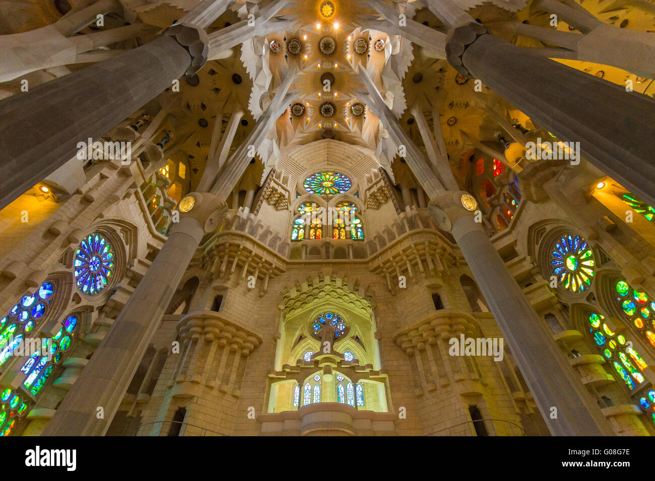 Basílica ich Temple Expiatori De La Sagrada Família, Barcelona, Katalonien, Spanien Stockfoto
