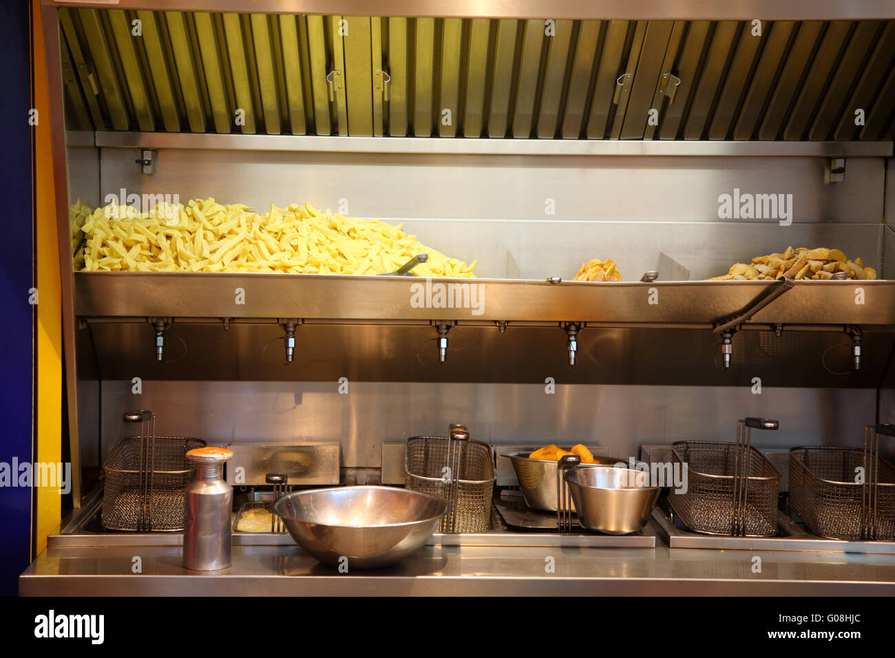 Pommes frites Stand. Stockfoto