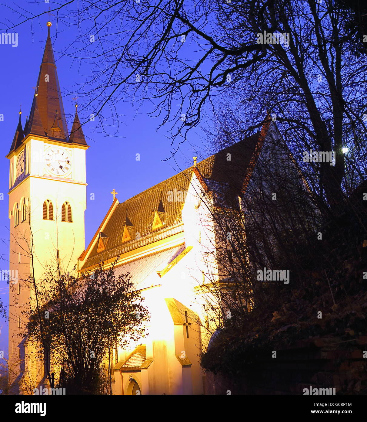 Kirche-Erolzheim Stockfoto