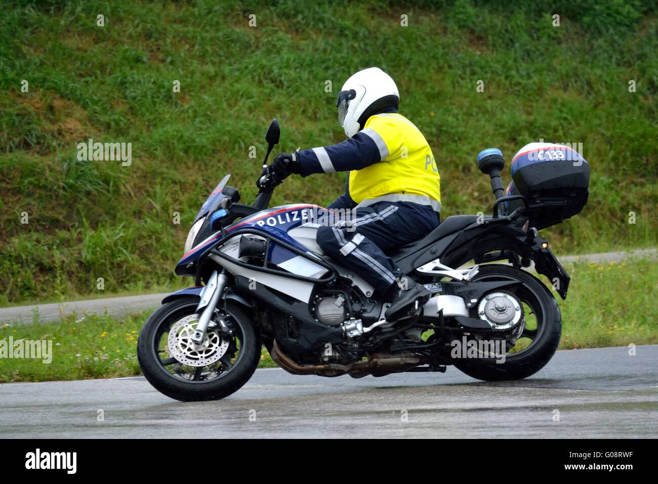 Motorrad-Fahrtechnik training der Polizei Stockfoto