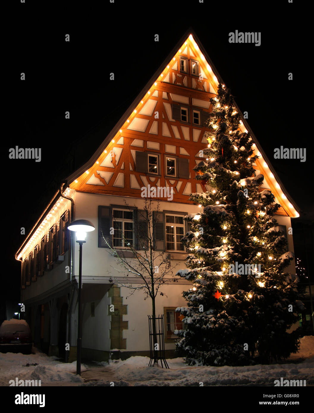Frohe Weihnachten in Deutschland x-mas Stockfoto