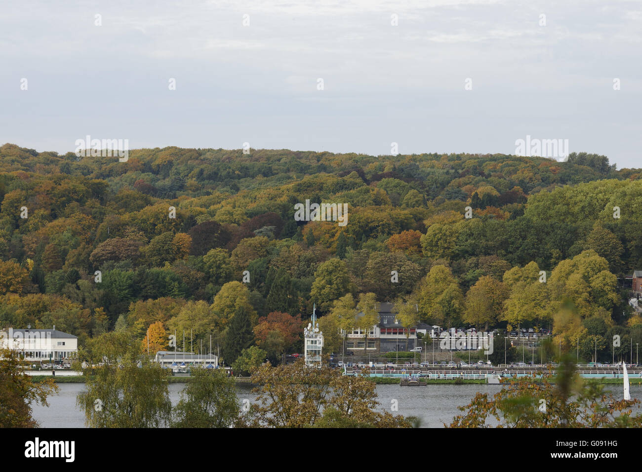 Herbstliche Atmosphäre, Baldeneysee, Essen, Deutsch Stockfoto