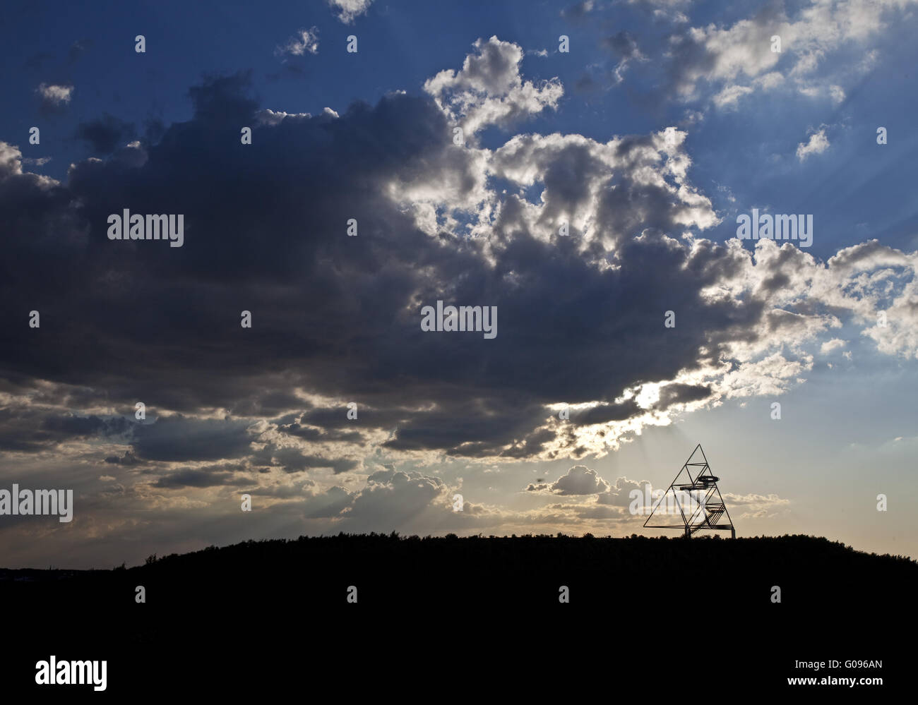 Das Tetraeder auf der Halde in Bottrop. Stockfoto