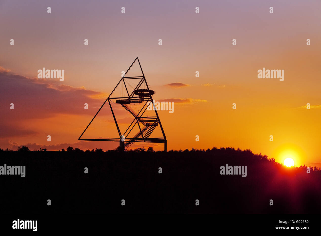 Das Tetraeder auf der Halde in Bottrop. Stockfoto