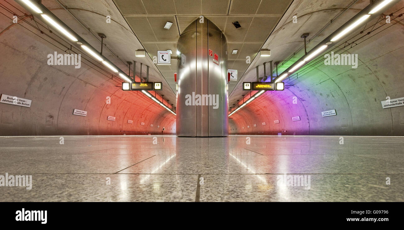 Metro Station Bochum-Saal des Jahrhunderts, Deutschland. Stockfoto