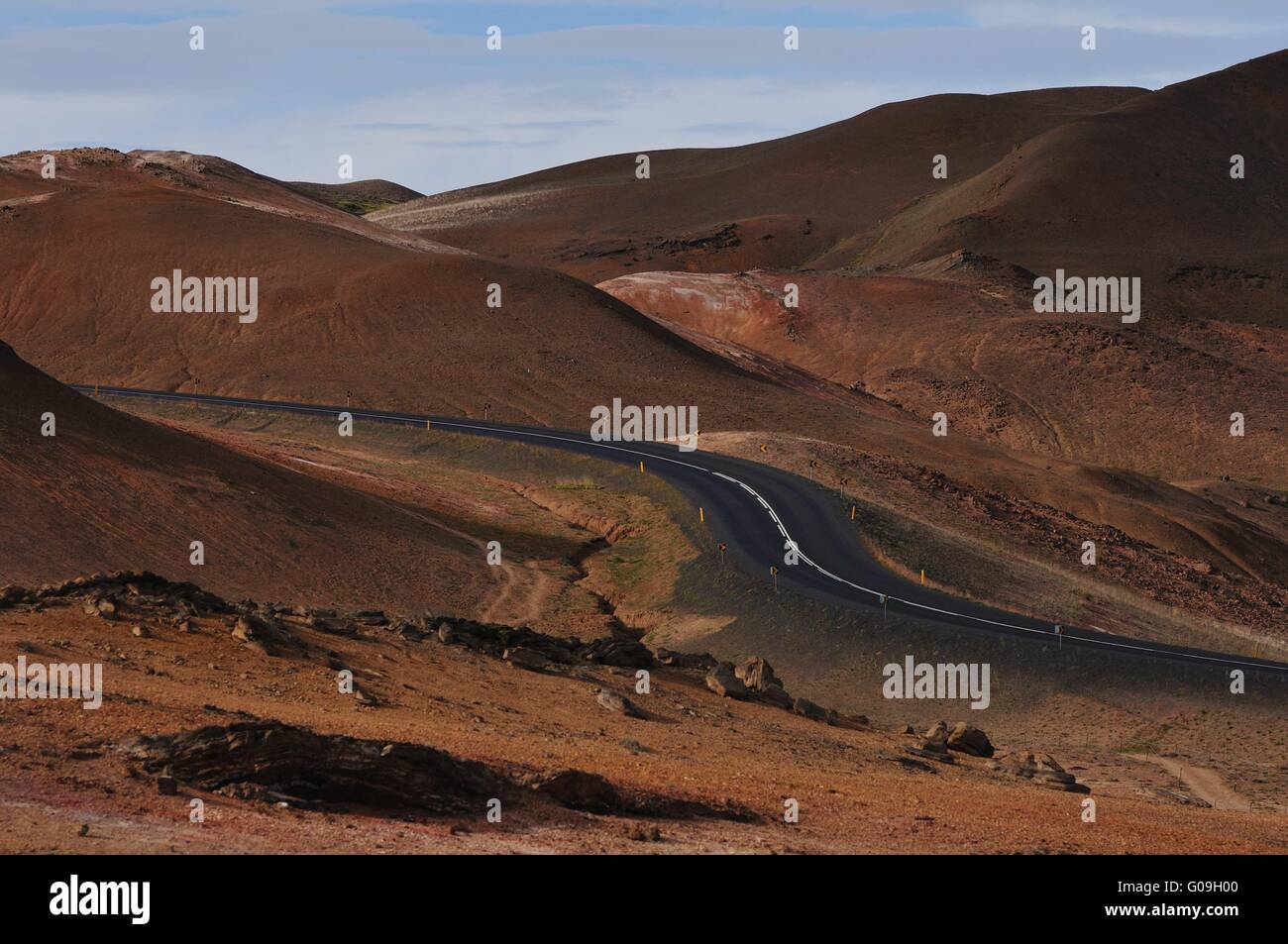 Landschaft in der Nähe von Namaskard, Island Stockfoto