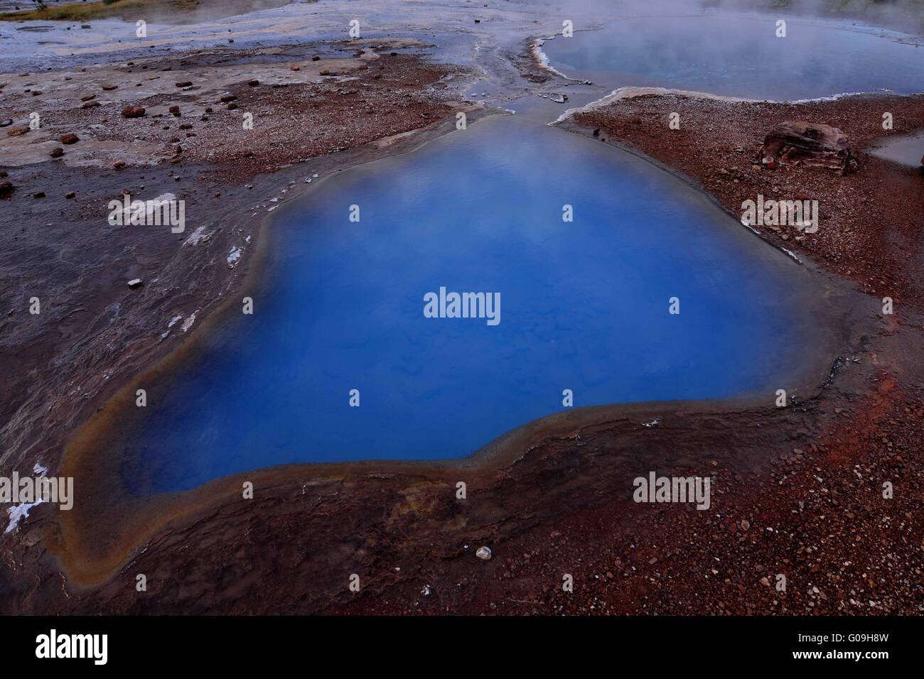 Blaue Feder, Geysir Zentrum, Island Stockfoto