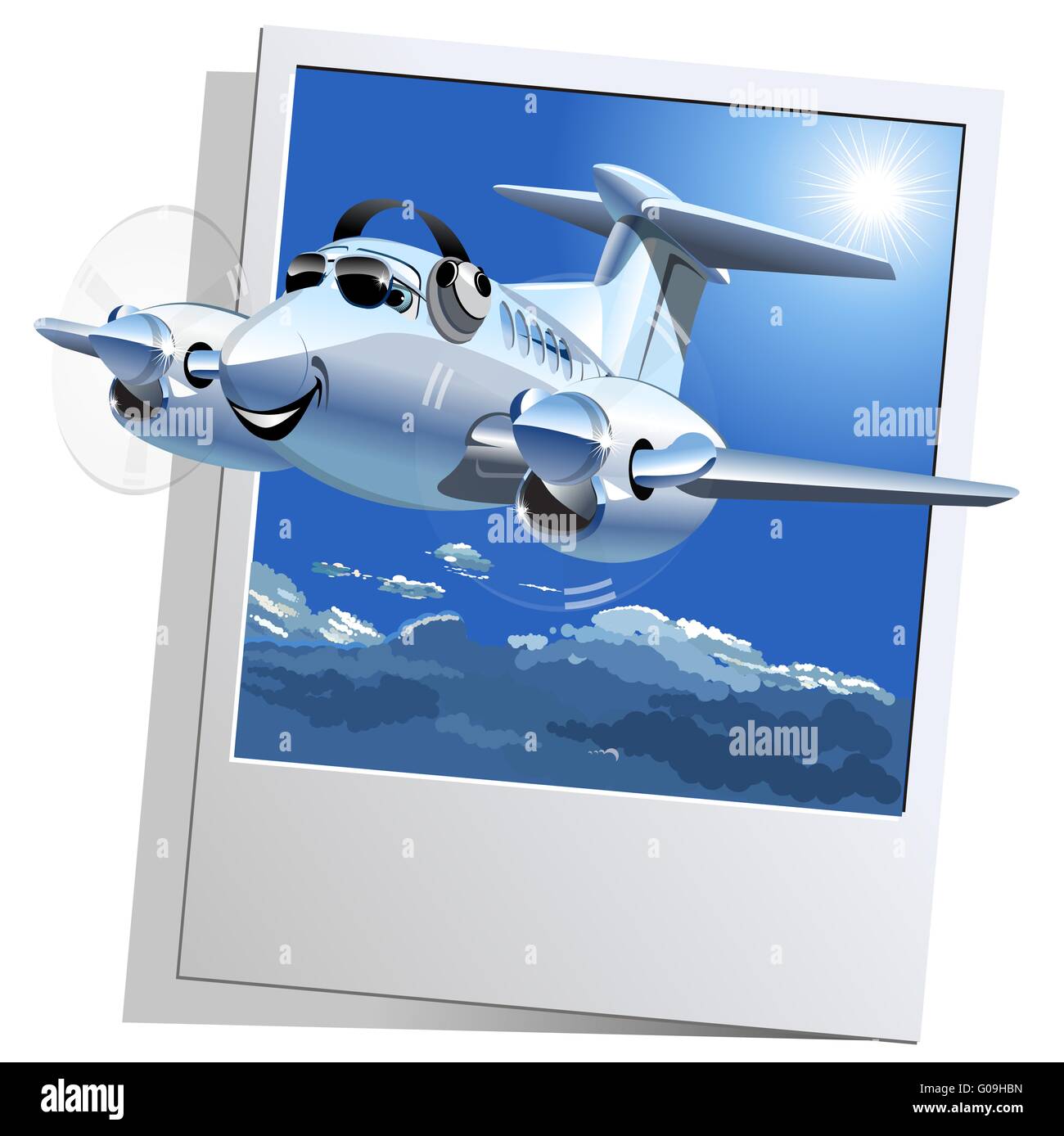 Cartoon-Flugzeug Stockfoto
