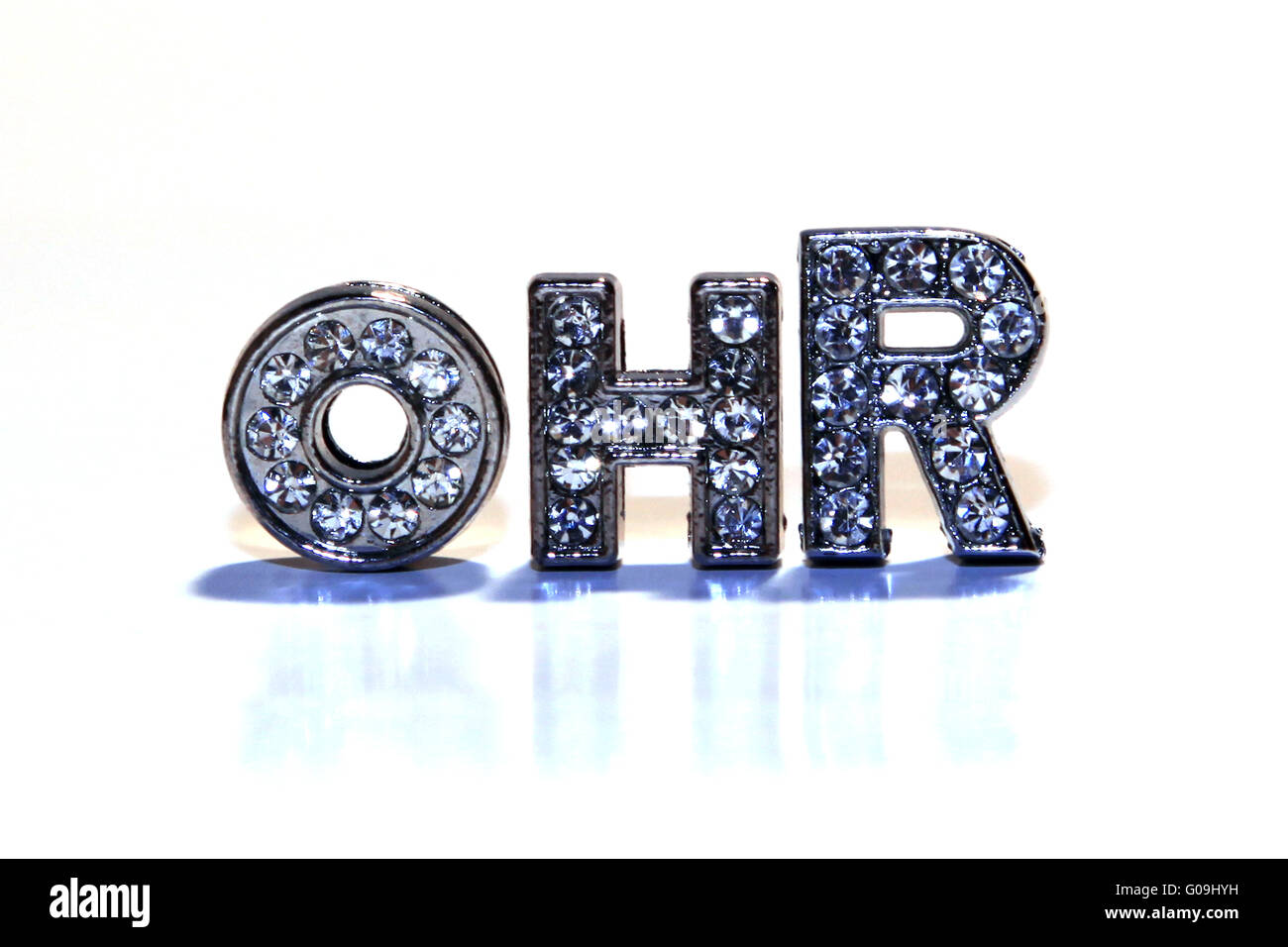 Wort OHR / Ohr isolierten auf weißen Hintergrund Stockfoto