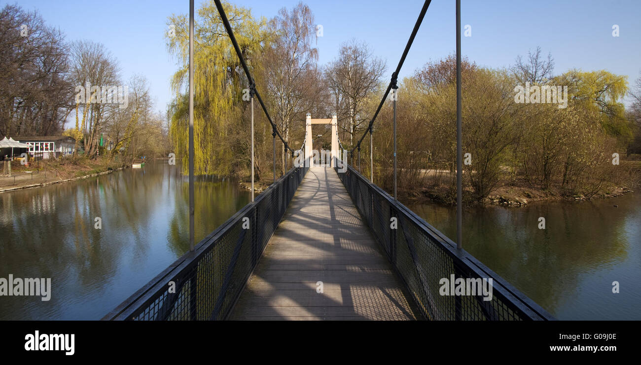 Brücke über die Lippe Lippstadt in Deutschland. Stockfoto